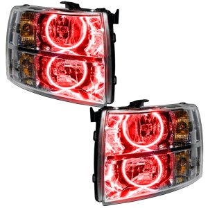 Chevrolet Silverado Pre-Assembled LED Halo Headlights - ORACLE Lighting - SMD Halo - Red - `07-`13